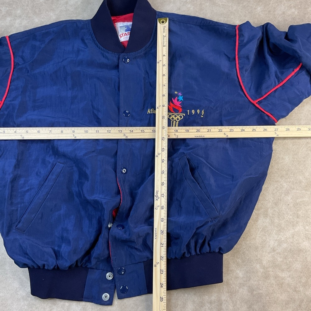 Vintage Atlanta Olympics 1996 Starter Jacket Bomber 90s Snap Front Logo Men XL‎ - Picture 11 of 11